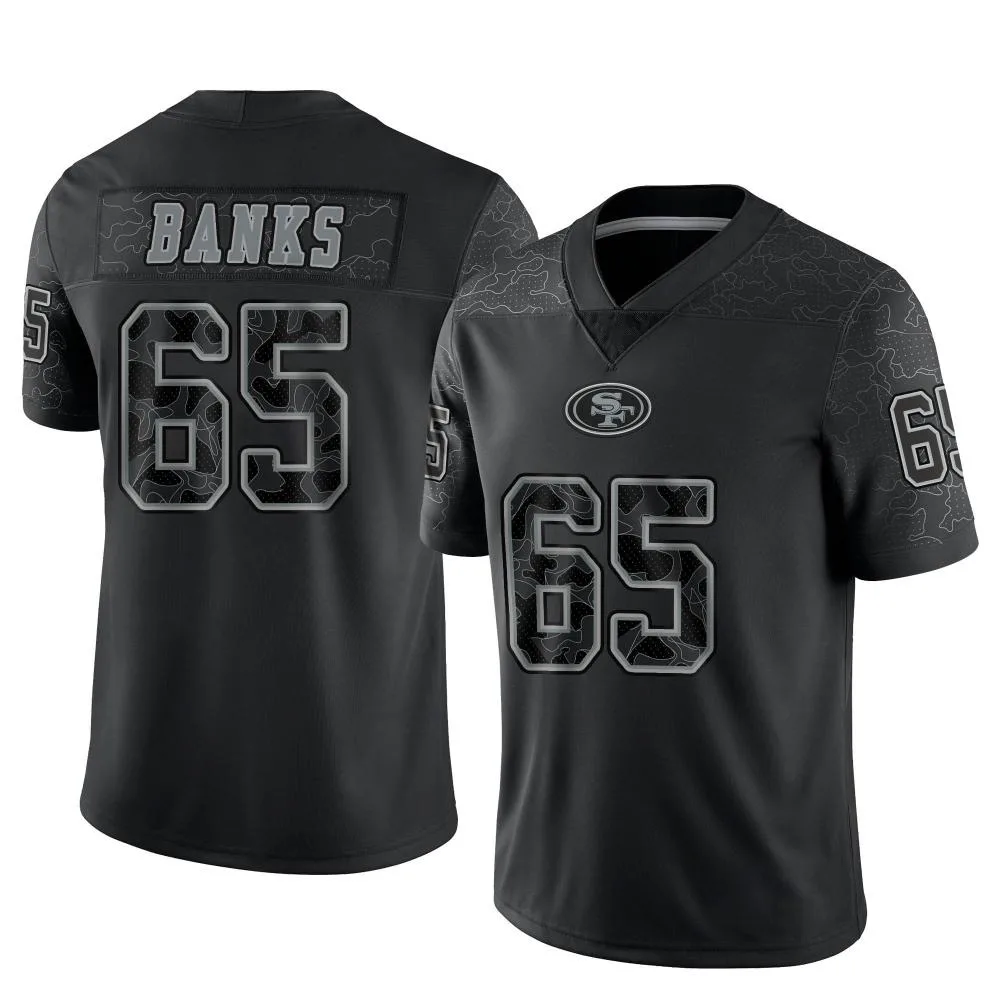 Men's San Francisco 49ers Aaron Banks Nike Reflective Limited Black Jersey Men's San Francisco 49ers Aaron Banks Nike Reflective Limited Black Jersey