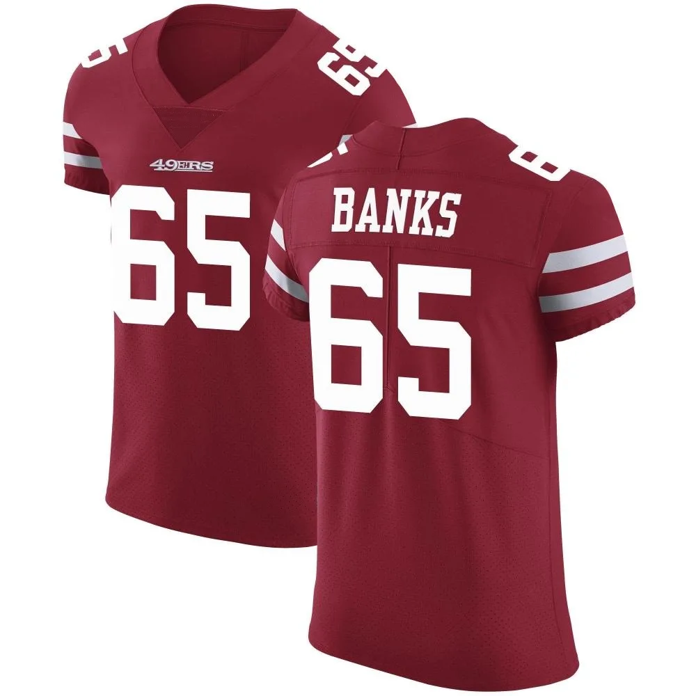 Men's San Francisco 49ers Aaron Banks Nike Team Color Vapor Untouchable Elite Red Jersey Men's San Francisco 49ers Aaron Banks Nike Team Color Vapor Untouchable Elite Red Jersey