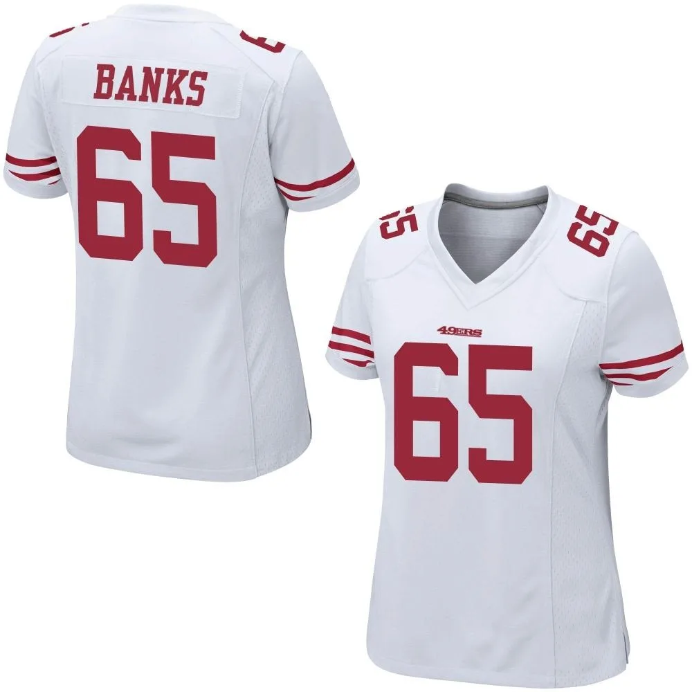 Women's San Francisco 49ers Aaron Banks Nike Game White Jersey Women's San Francisco 49ers Aaron Banks Nike Game White Jersey