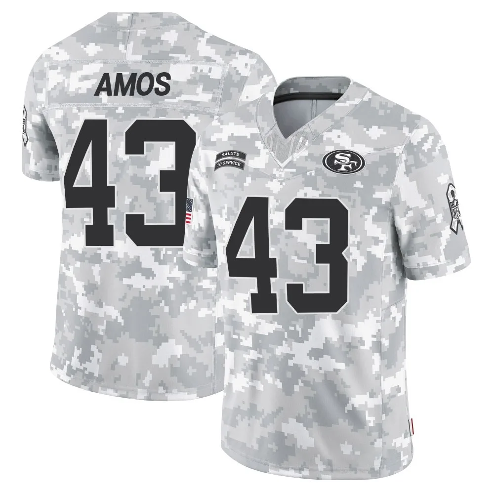 Men's San Francisco 49ers Adrian Amos Nike 2024 Salute To Service Limited Arctic Camo Jersey Men's San Francisco 49ers Adrian Amos Nike 2024 Salute To Service Limited Arctic Camo Jersey