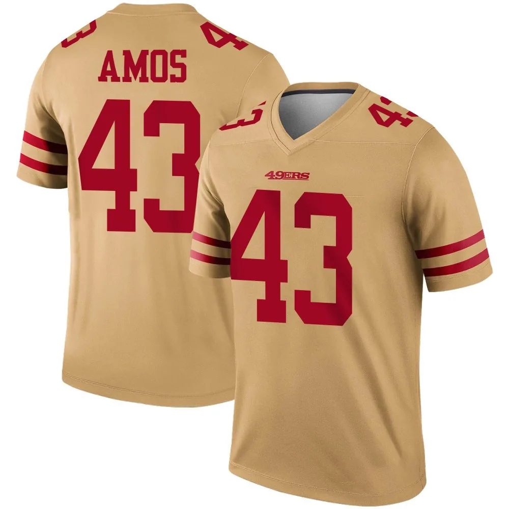 Men's San Francisco 49ers Adrian Amos Nike Inverted Legend Gold Jersey Men's San Francisco 49ers Adrian Amos Nike Inverted Legend Gold Jersey