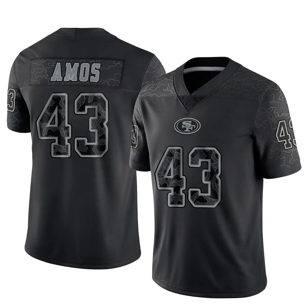 Men's San Francisco 49ers Adrian Amos Nike Reflective Limited Black Jersey Men's San Francisco 49ers Adrian Amos Nike Reflective Limited Black Jersey