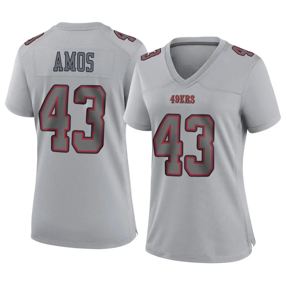 Women's San Francisco 49ers Adrian Amos Nike Atmosphere Fashion Game Gray Jersey Women's San Francisco 49ers Adrian Amos Nike Atmosphere Fashion Game Gray Jersey
