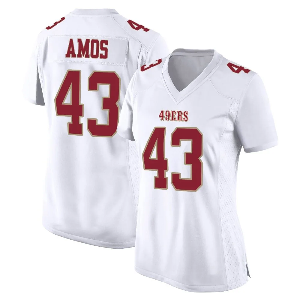 Women's San Francisco 49ers Adrian Amos Nike Fashion Game White Jersey Women's San Francisco 49ers Adrian Amos Nike Fashion Game White Jersey