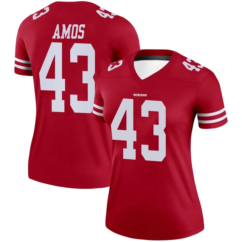 Women's San Francisco 49ers Adrian Amos Nike Legend Scarlet Jersey Women's San Francisco 49ers Adrian Amos Nike Legend Scarlet Jersey