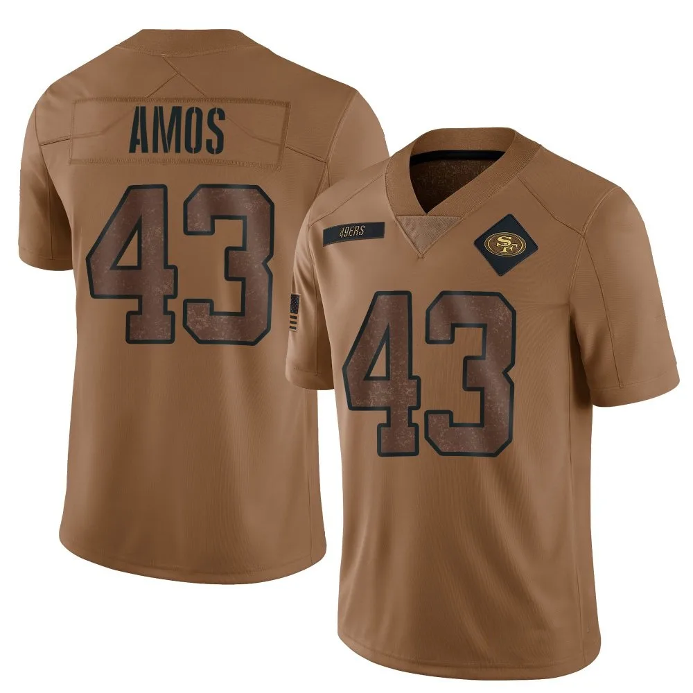 Youth San Francisco 49ers Adrian Amos Nike 2023 Salute To Service Limited Brown Jersey Youth San Francisco 49ers Adrian Amos Nike 2023 Salute To Service Limited Brown Jersey