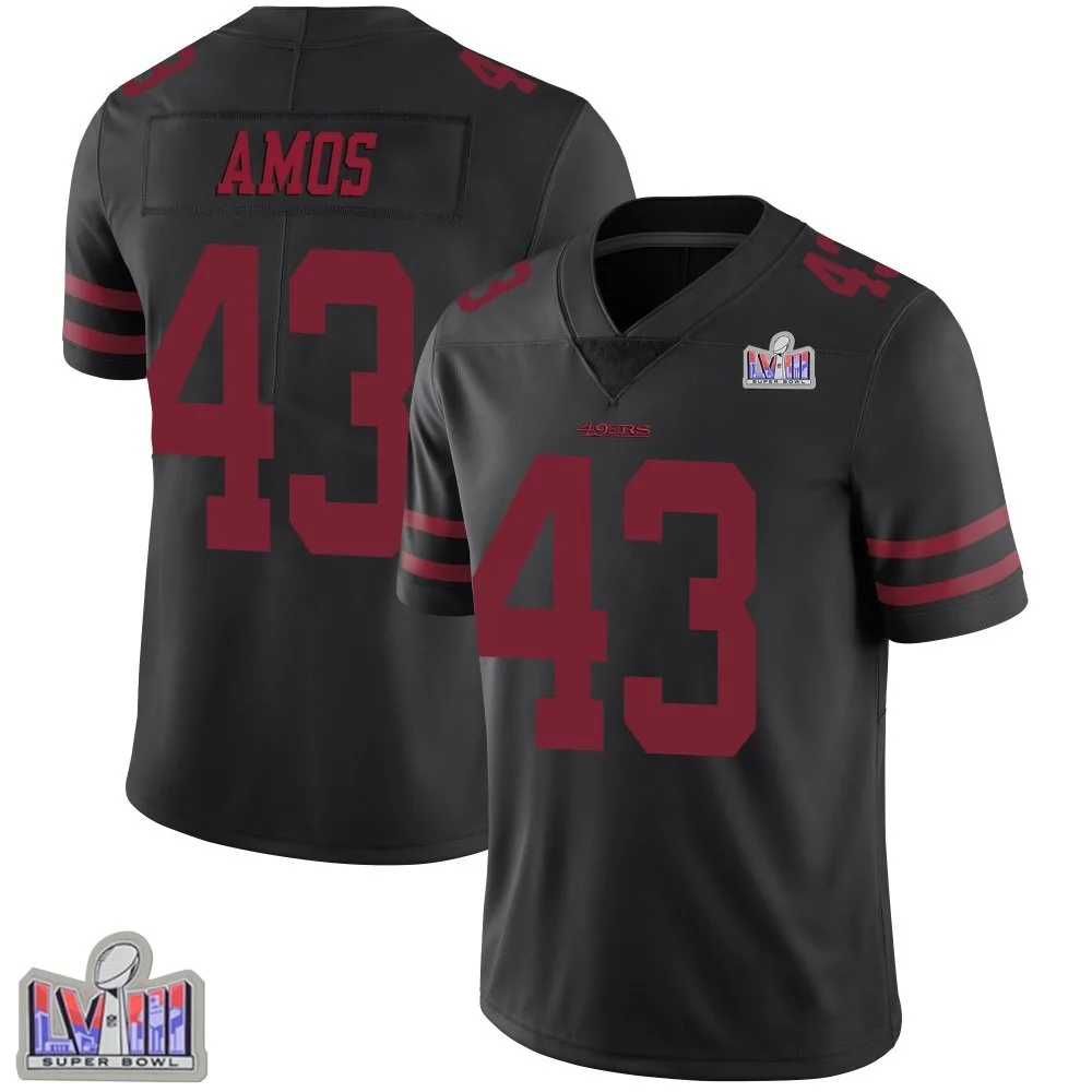 Youth San Francisco 49ers Adrian Amos Nike Alternate Vapor Untouchable Super Bowl LVIII Patch Limited Black Jersey Youth San Francisco 49ers Adrian Amos Nike Alternate Vapor Untouchable Super Bowl LVIII Patch Limited Black Jersey