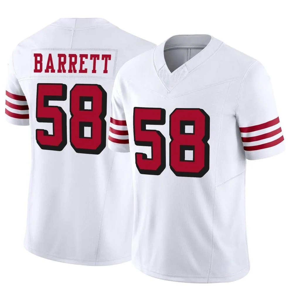 Men's San Francisco 49ers Alex Barrett Nike Alternate Vapor F.U.S.E. Limited White Jersey Men's San Francisco 49ers Alex Barrett Nike Alternate Vapor F.U.S.E. Limited White Jersey