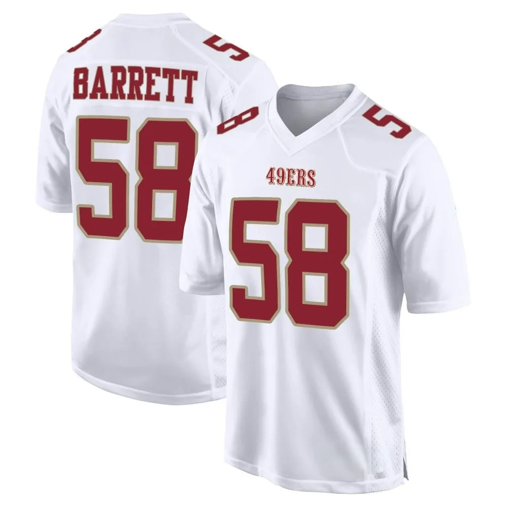 Men's San Francisco 49ers Alex Barrett Nike Fashion Game White Jersey Men's San Francisco 49ers Alex Barrett Nike Fashion Game White Jersey