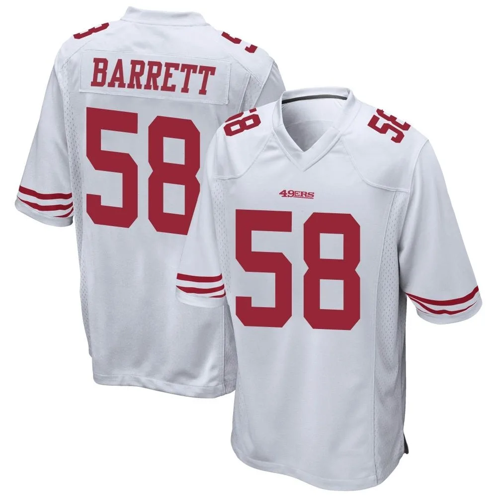 Men's San Francisco 49ers Alex Barrett Nike Game White Jersey Men's San Francisco 49ers Alex Barrett Nike Game White Jersey