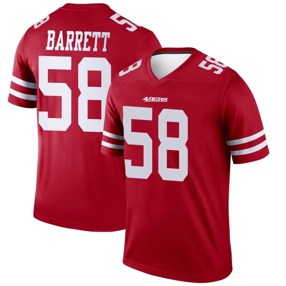 Men's San Francisco 49ers Alex Barrett Nike Legend Scarlet Jersey Men's San Francisco 49ers Alex Barrett Nike Legend Scarlet Jersey