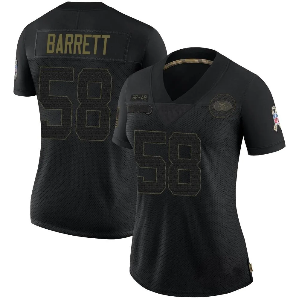 Women's San Francisco 49ers Alex Barrett Nike 2020 Salute To Service Limited Black Jersey Women's San Francisco 49ers Alex Barrett Nike 2020 Salute To Service Limited Black Jersey