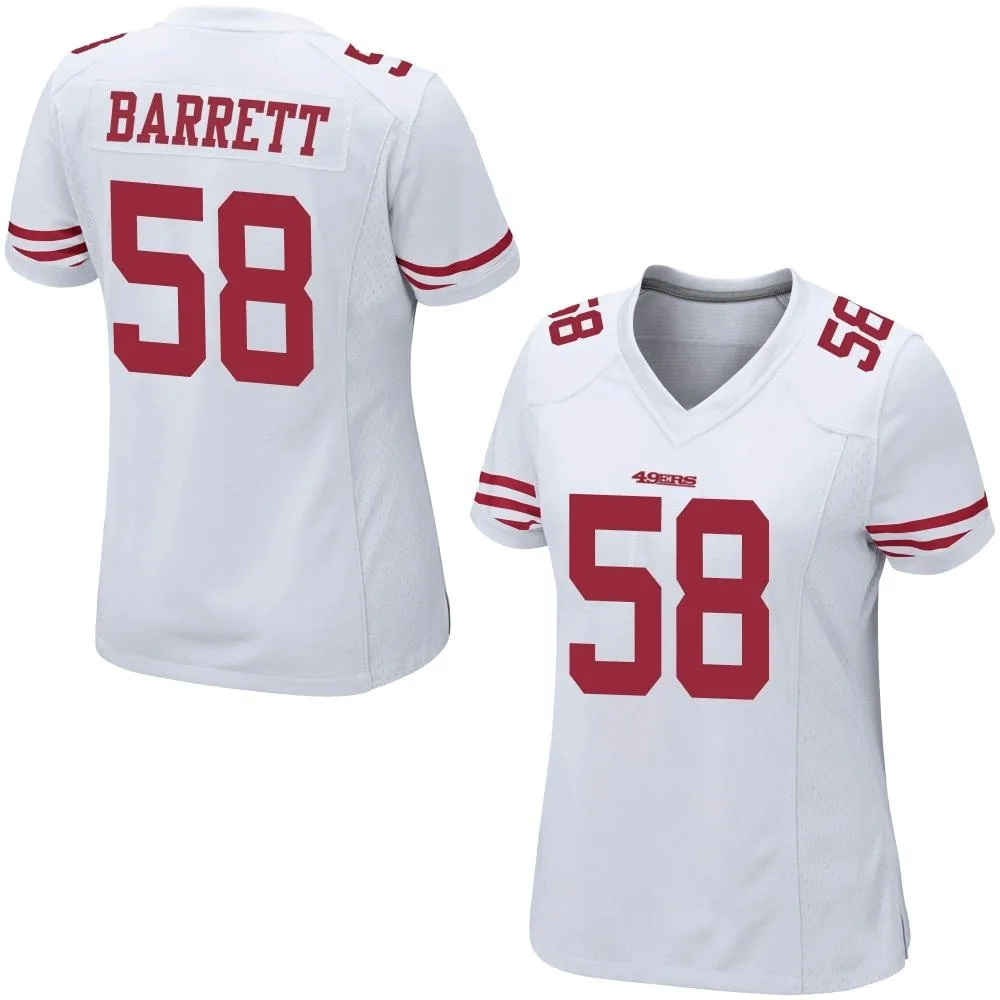 Women's San Francisco 49ers Alex Barrett Nike Game White Jersey Women's San Francisco 49ers Alex Barrett Nike Game White Jersey
