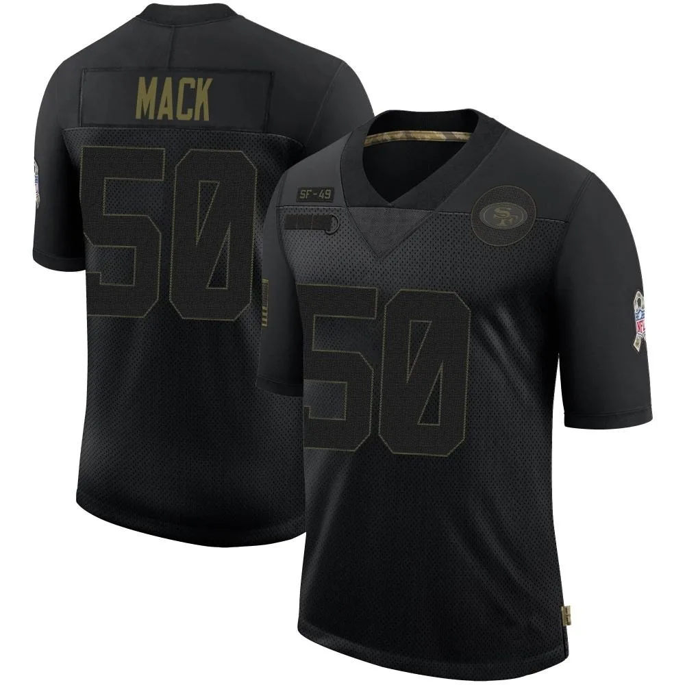 Men's San Francisco 49ers Alex Mack Nike 2020 Salute To Service Limited Black Jersey Men's San Francisco 49ers Alex Mack Nike 2020 Salute To Service Limited Black Jersey