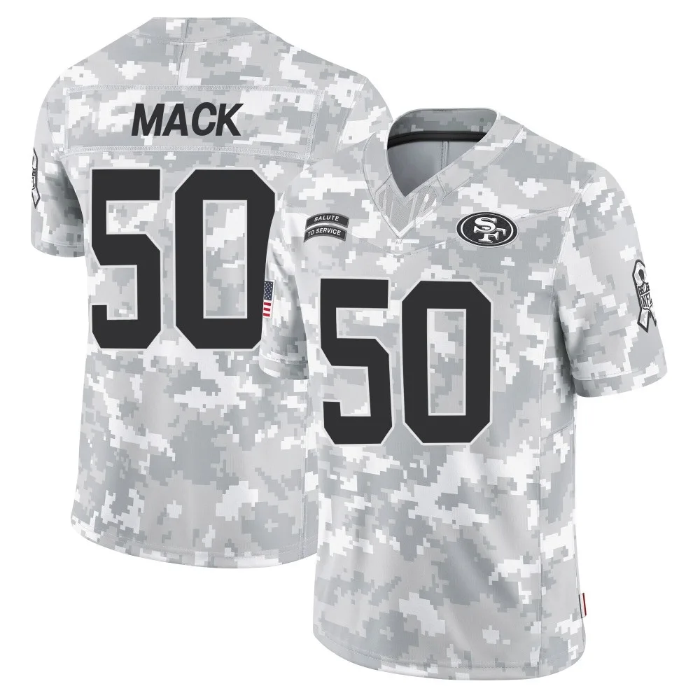 Youth San Francisco 49ers Alex Mack Nike 2024 Salute To Service Limited Arctic Camo Jersey Youth San Francisco 49ers Alex Mack Nike 2024 Salute To Service Limited Arctic Camo Jersey