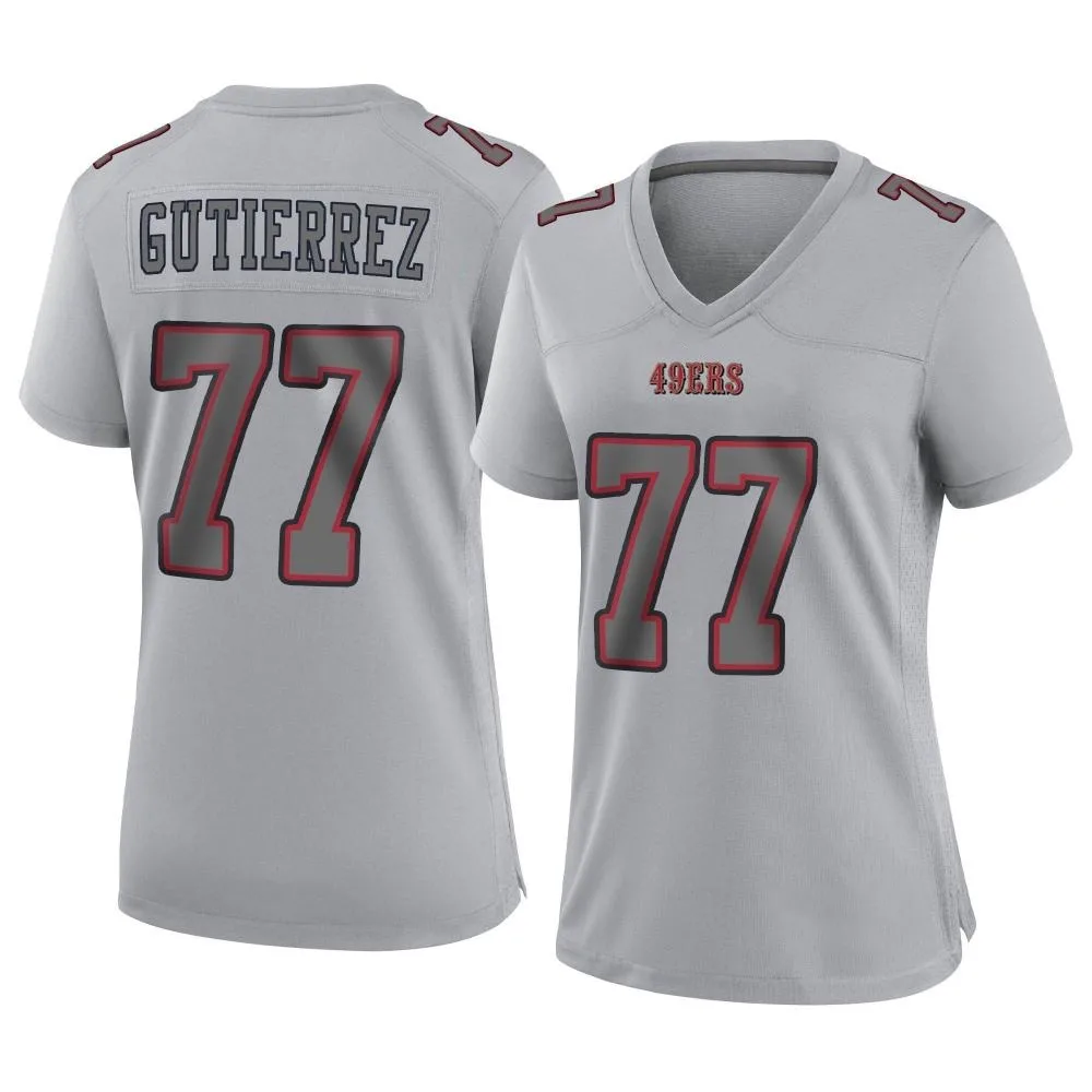 Women's San Francisco 49ers Alfredo Gutierrez Nike Atmosphere Fashion Game Gray Jersey Women's San Francisco 49ers Alfredo Gutierrez Nike Atmosphere Fashion Game Gray Jersey