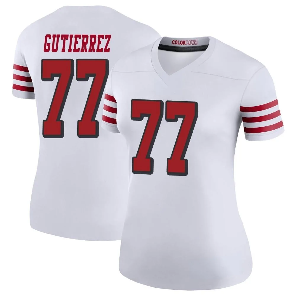 Women's San Francisco 49ers Alfredo Gutierrez Nike Color Rush Legend White Jersey Women's San Francisco 49ers Alfredo Gutierrez Nike Color Rush Legend White Jersey