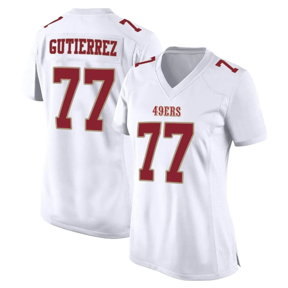 Women's San Francisco 49ers Alfredo Gutierrez Nike Fashion Game White Jersey Women's San Francisco 49ers Alfredo Gutierrez Nike Fashion Game White Jersey