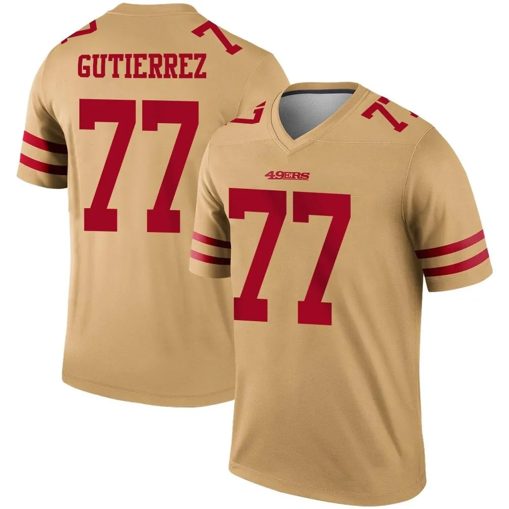 Youth San Francisco 49ers Alfredo Gutierrez Nike Inverted Legend Gold Jersey Youth San Francisco 49ers Alfredo Gutierrez Nike Inverted Legend Gold Jersey