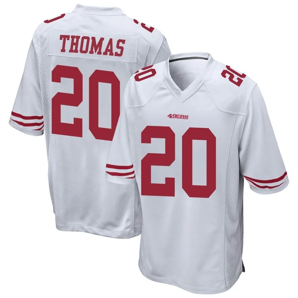 Men's San Francisco 49ers Ambry Thomas Nike Game White Jersey Men's San Francisco 49ers Ambry Thomas Nike Game White Jersey