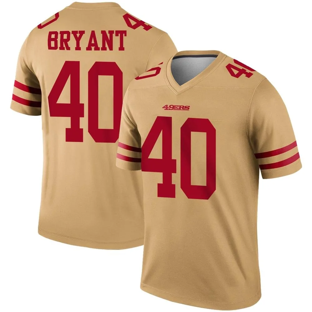 Men's San Francisco 49ers Austin Bryant Nike Inverted Legend Gold Jersey Men's San Francisco 49ers Austin Bryant Nike Inverted Legend Gold Jersey