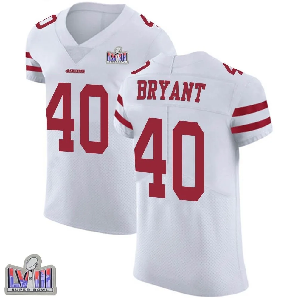 Men's San Francisco 49ers Austin Bryant Nike Vapor Untouchable Super Bowl LVIII Patch Elite White Jersey Men's San Francisco 49ers Austin Bryant Nike Vapor Untouchable Super Bowl LVIII Patch Elite White Jersey
