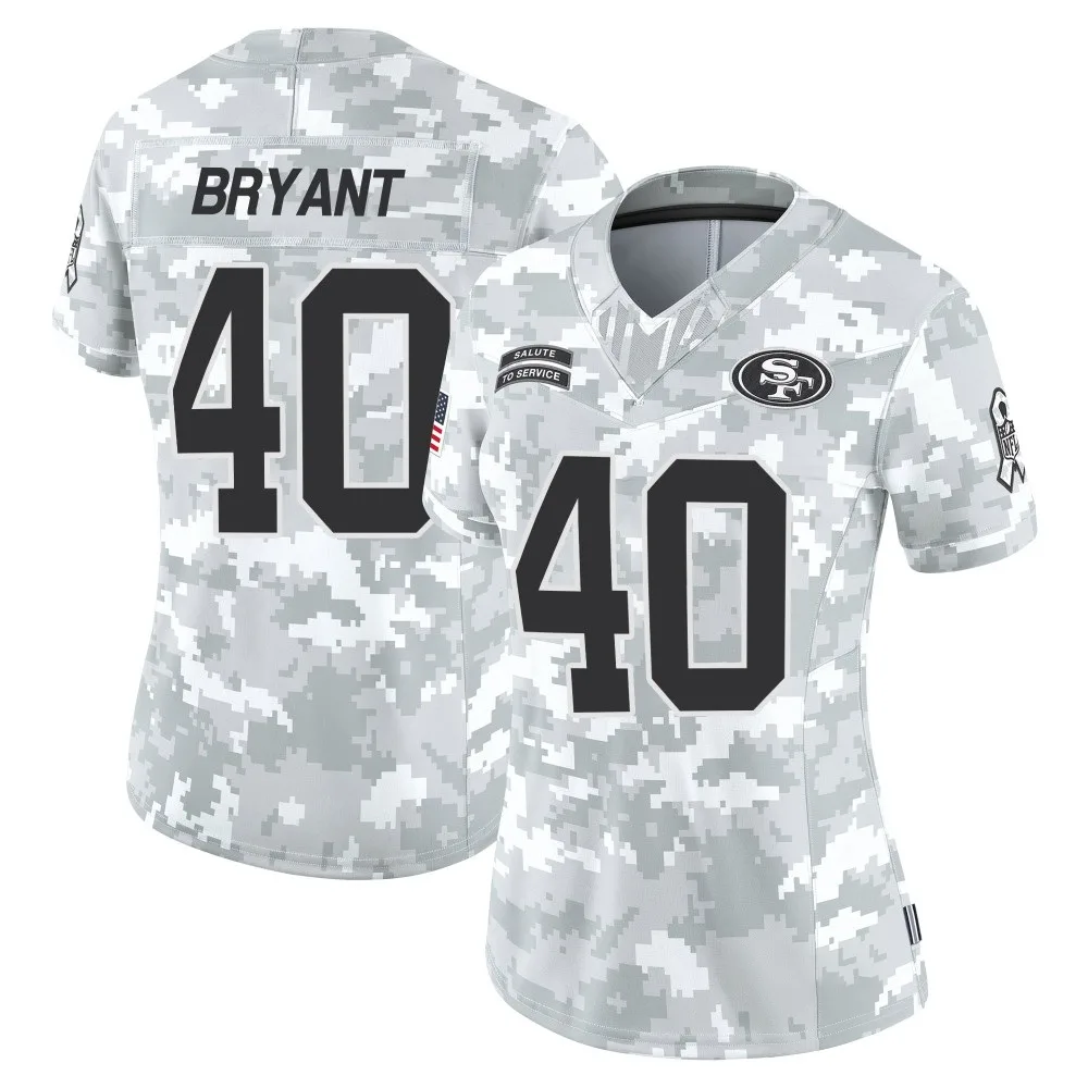 Women's San Francisco 49ers Austin Bryant Nike Francisco 2024 Salute To Service Limited Arctic Camo Jersey Women's San Francisco 49ers Austin Bryant Nike Francisco 2024 Salute To Service Limited Arctic Camo Jersey