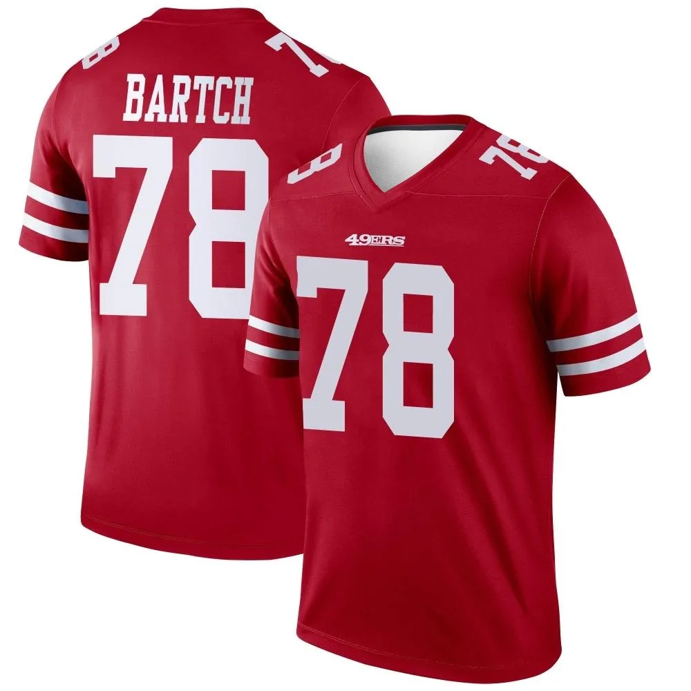 Men's San Francisco 49ers Ben Bartch Nike Legend Scarlet Jersey Men's San Francisco 49ers Ben Bartch Nike Legend Scarlet Jersey