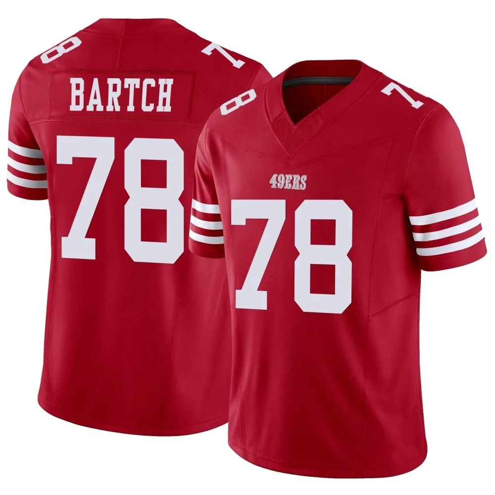 Men's San Francisco 49ers Ben Bartch Nike Vapor F.U.S.E. Limited Scarlet Jersey Men's San Francisco 49ers Ben Bartch Nike Vapor F.U.S.E. Limited Scarlet Jersey