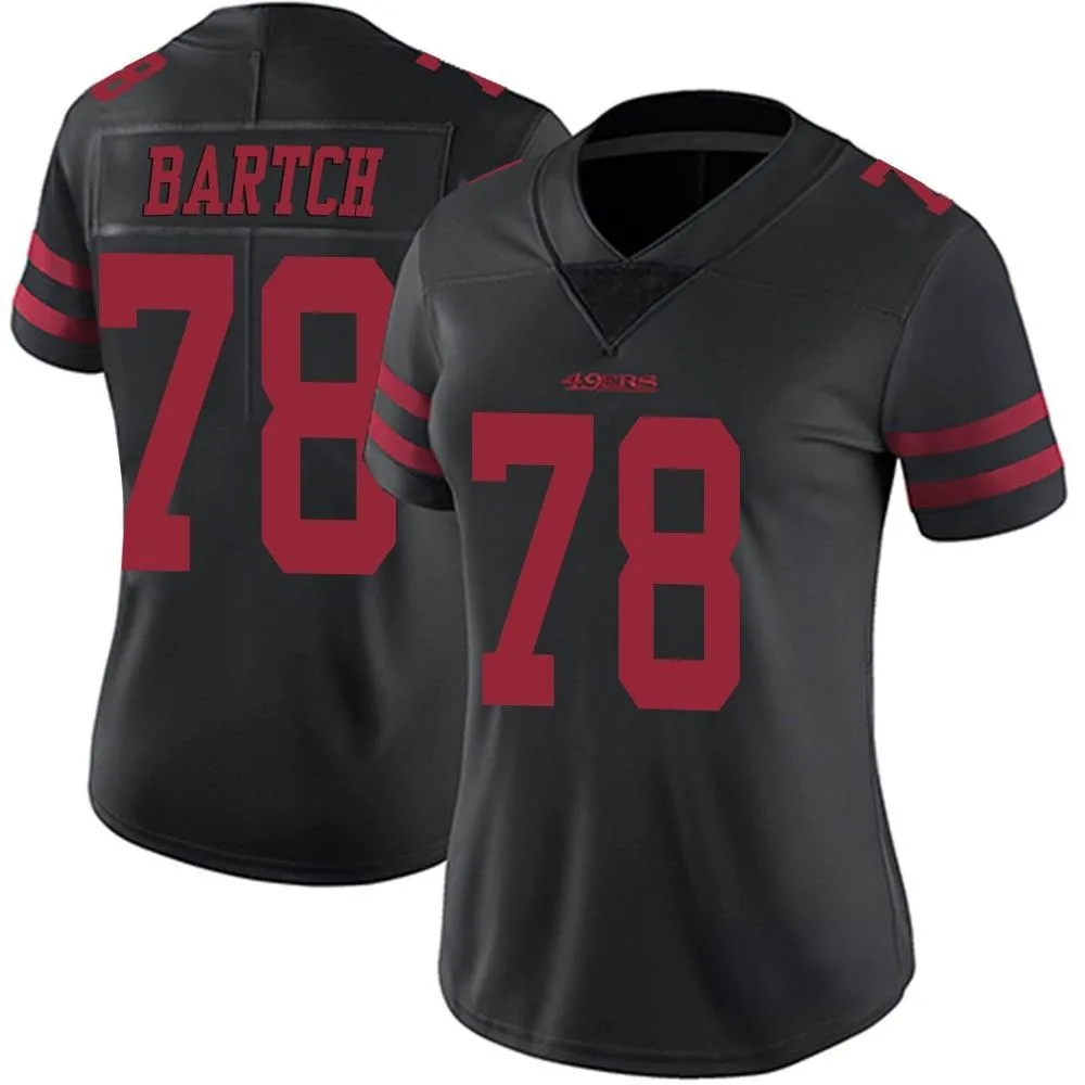 Women's San Francisco 49ers Ben Bartch Nike Alternate Vapor Untouchable Limited Black Jersey Women's San Francisco 49ers Ben Bartch Nike Alternate Vapor Untouchable Limited Black Jersey