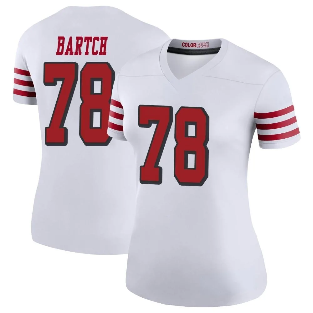 Women's San Francisco 49ers Ben Bartch Nike Color Rush Legend White Jersey Women's San Francisco 49ers Ben Bartch Nike Color Rush Legend White Jersey