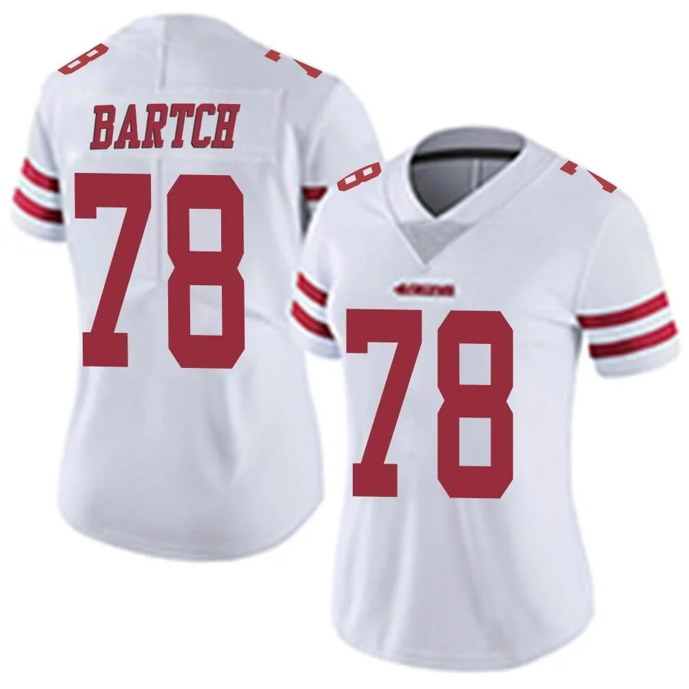 Women's San Francisco 49ers Ben Bartch Nike Vapor Untouchable Limited White Jersey Women's San Francisco 49ers Ben Bartch Nike Vapor Untouchable Limited White Jersey