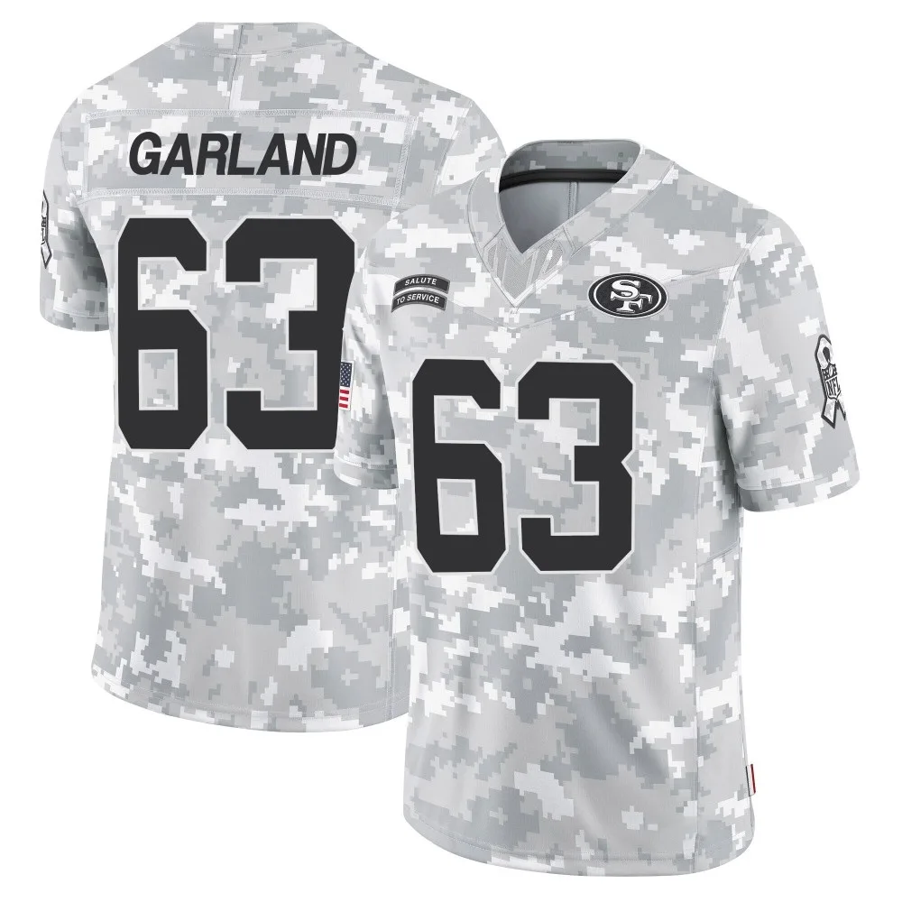 Men's San Francisco 49ers Ben Garland Nike 2024 Salute To Service Limited Arctic Camo Jersey Men's San Francisco 49ers Ben Garland Nike 2024 Salute To Service Limited Arctic Camo Jersey