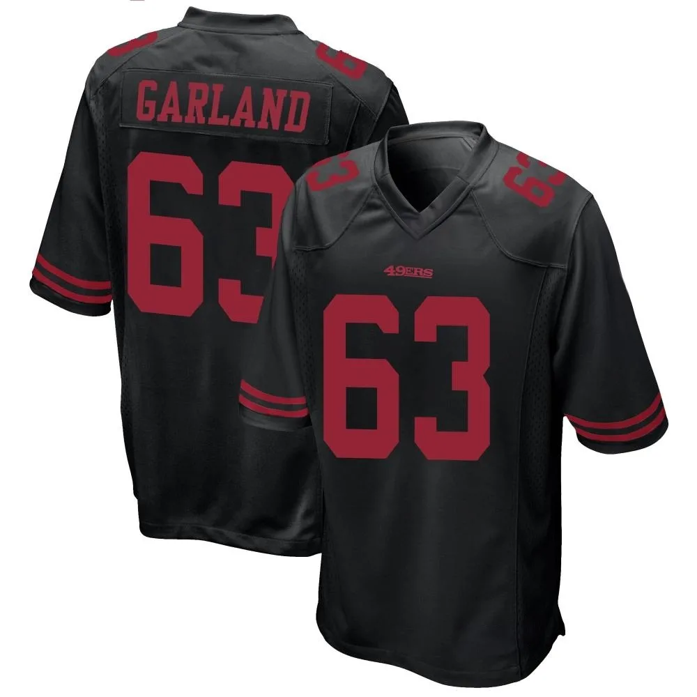 Men's San Francisco 49ers Ben Garland Nike Alternate Game Black Jersey Men's San Francisco 49ers Ben Garland Nike Alternate Game Black Jersey