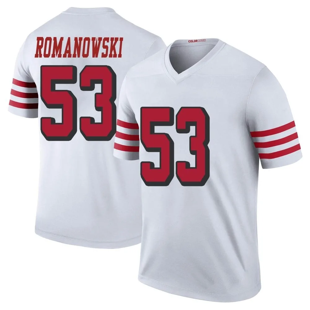 Youth San Francisco 49ers Bill Romanowski Nike Color Rush Legend White Jersey Youth San Francisco 49ers Bill Romanowski Nike Color Rush Legend White Jersey
