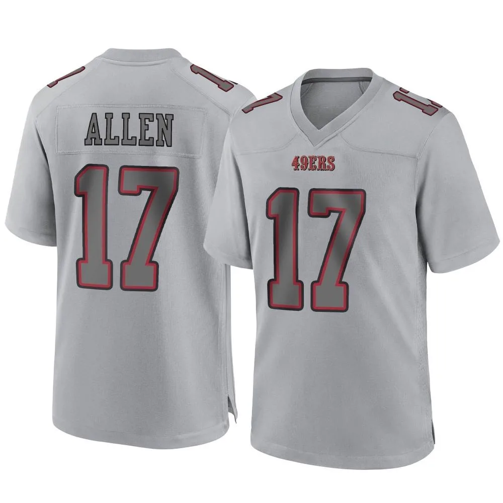 Men's San Francisco 49ers Brandon Allen Nike Atmosphere Fashion Game Gray Jersey Men's San Francisco 49ers Brandon Allen Nike Atmosphere Fashion Game Gray Jersey