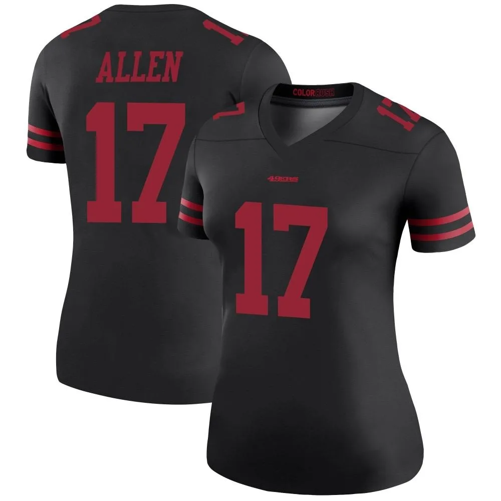 Women's San Francisco 49ers Brandon Allen Nike Color Rush Legend Black Jersey Women's San Francisco 49ers Brandon Allen Nike Color Rush Legend Black Jersey
