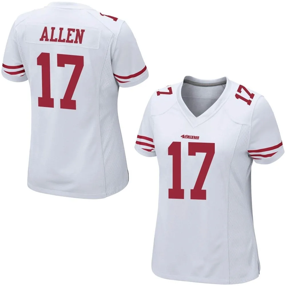 Women's San Francisco 49ers Brandon Allen Nike Game White Jersey Women's San Francisco 49ers Brandon Allen Nike Game White Jersey