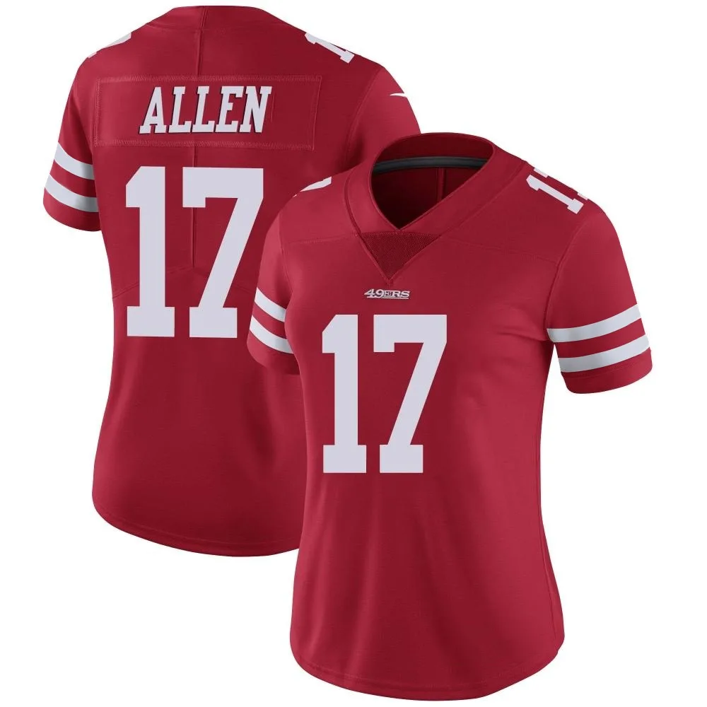 Women's San Francisco 49ers Brandon Allen Nike Team Color Vapor Untouchable Limited Red Jersey Women's San Francisco 49ers Brandon Allen Nike Team Color Vapor Untouchable Limited Red Jersey
