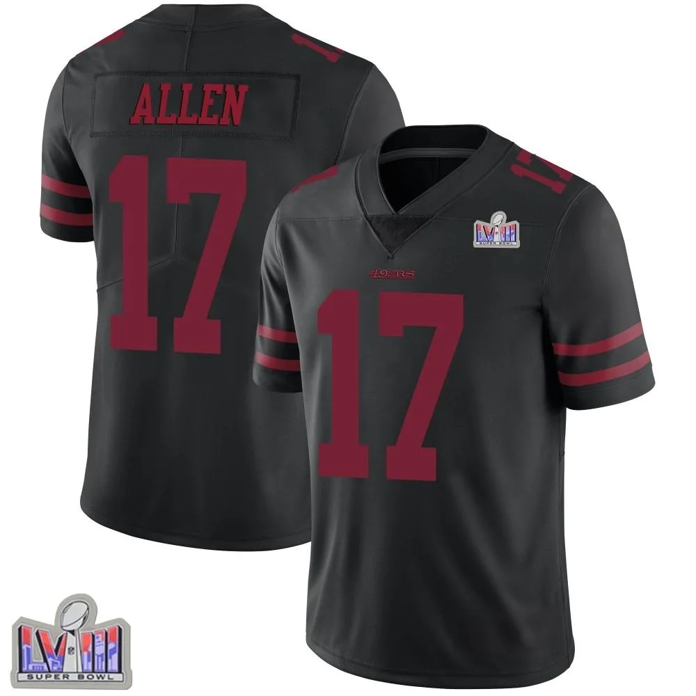 Youth San Francisco 49ers Brandon Allen Nike Alternate Vapor Untouchable Super Bowl LVIII Patch Limited Black Jersey Youth San Francisco 49ers Brandon Allen Nike Alternate Vapor Untouchable Super Bowl LVIII Patch Limited Black Jersey