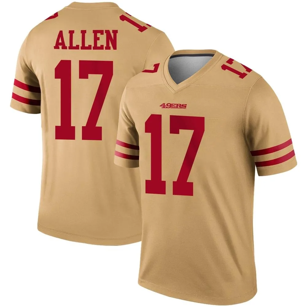 Youth San Francisco 49ers Brandon Allen Nike Inverted Legend Gold Jersey Youth San Francisco 49ers Brandon Allen Nike Inverted Legend Gold Jersey