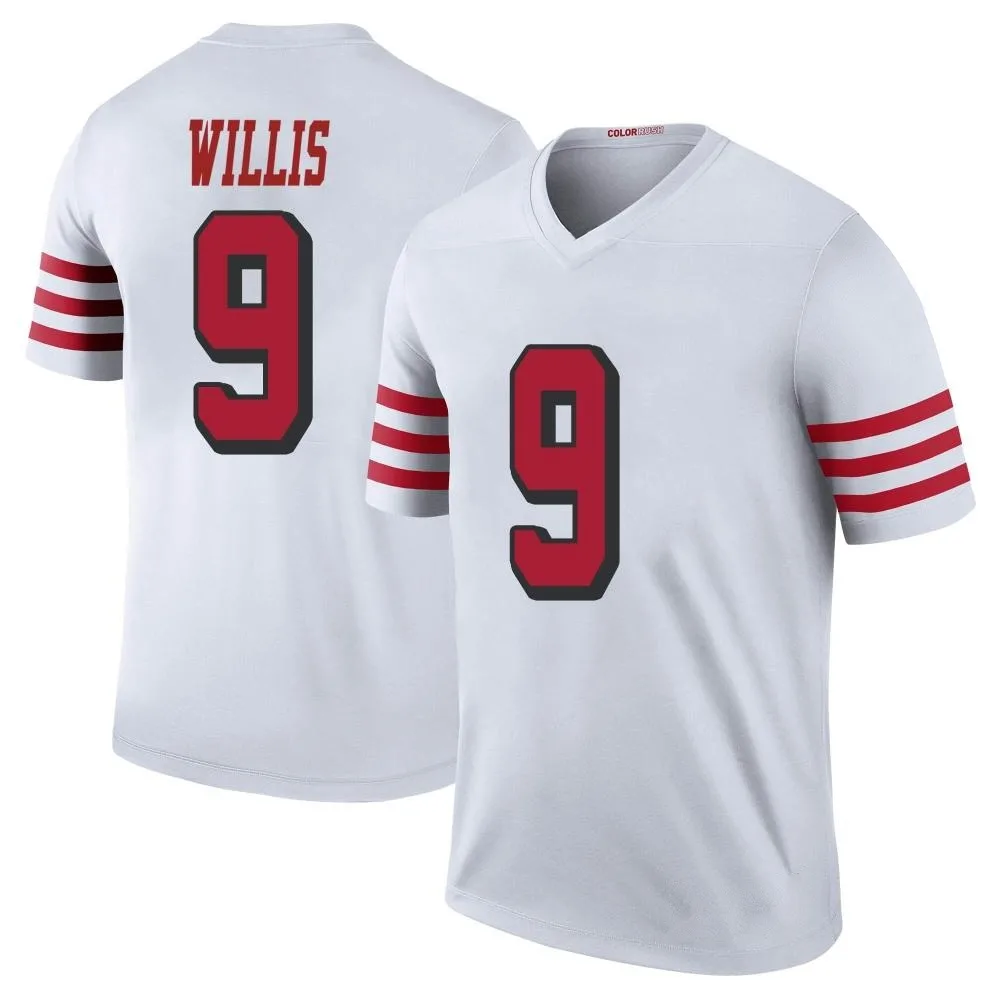 Men's San Francisco 49ers Brayden Willis Nike Color Rush Legend White Jersey Men's San Francisco 49ers Brayden Willis Nike Color Rush Legend White Jersey