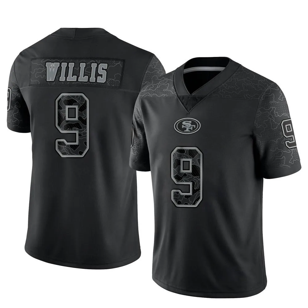 Men's San Francisco 49ers Brayden Willis Nike Reflective Limited Black Jersey Men's San Francisco 49ers Brayden Willis Nike Reflective Limited Black Jersey