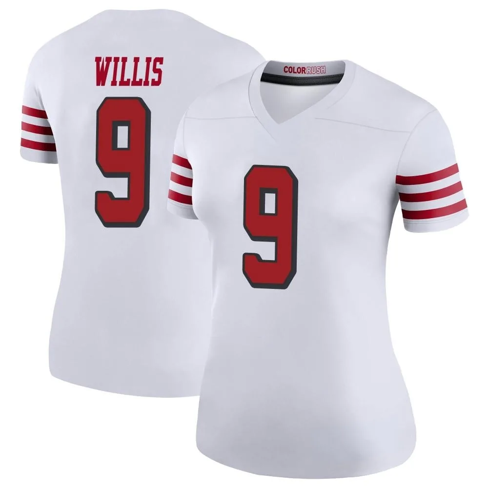 Women's San Francisco 49ers Brayden Willis Nike Color Rush Legend White Jersey Women's San Francisco 49ers Brayden Willis Nike Color Rush Legend White Jersey