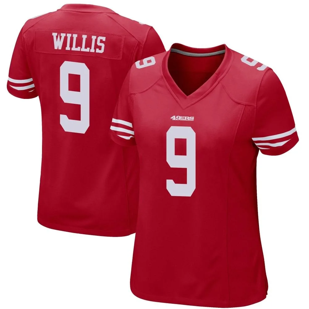 Women's San Francisco 49ers Brayden Willis Nike Team Color Game Red Jersey Women's San Francisco 49ers Brayden Willis Nike Team Color Game Red Jersey