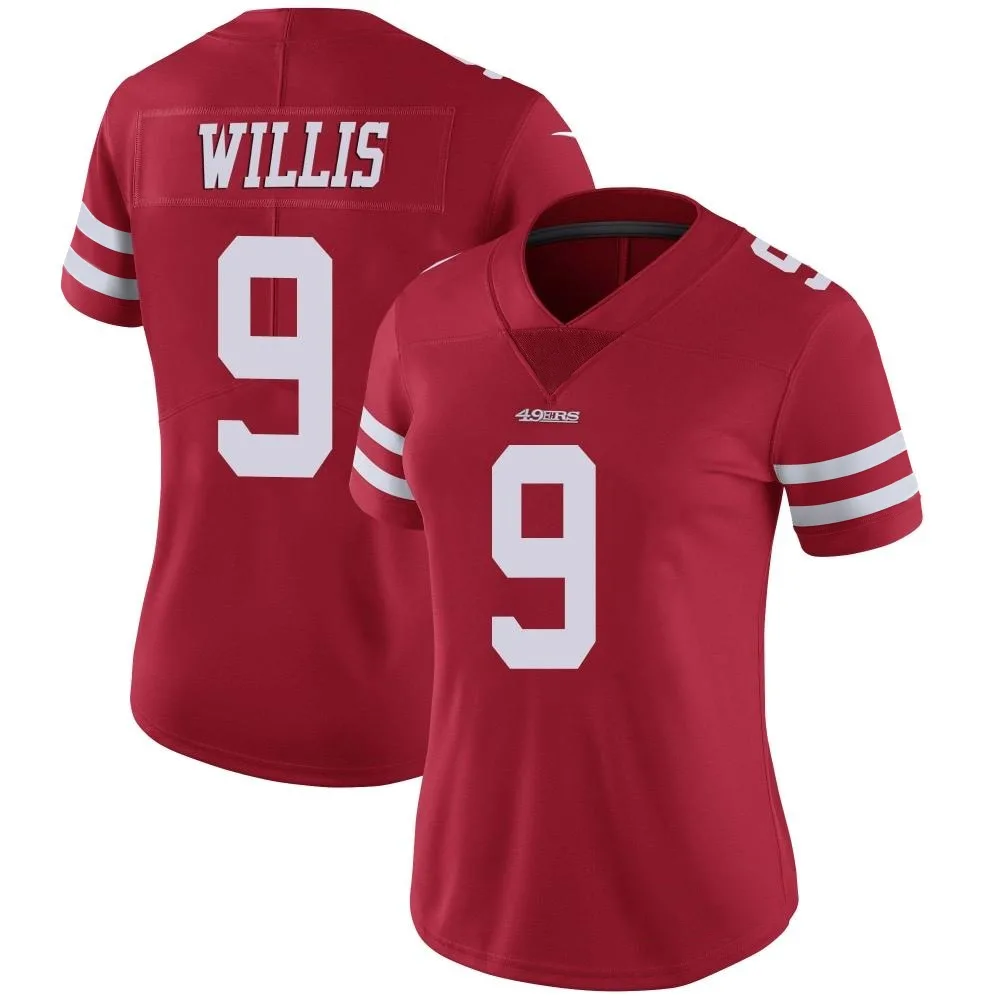 Women's San Francisco 49ers Brayden Willis Nike Team Color Vapor Untouchable Limited Red Jersey Women's San Francisco 49ers Brayden Willis Nike Team Color Vapor Untouchable Limited Red Jersey