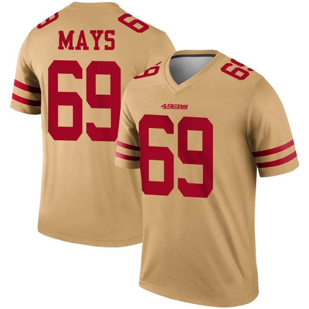 Men's San Francisco 49ers Briason Mays Nike Inverted Legend Gold Jersey Men's San Francisco 49ers Briason Mays Nike Inverted Legend Gold Jersey