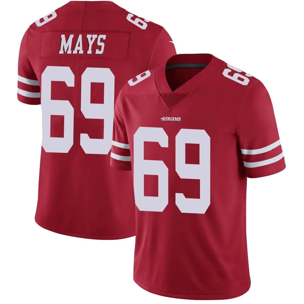 Men's San Francisco 49ers Briason Mays Nike Team Color Vapor Untouchable Limited Red Jersey Men's San Francisco 49ers Briason Mays Nike Team Color Vapor Untouchable Limited Red Jersey