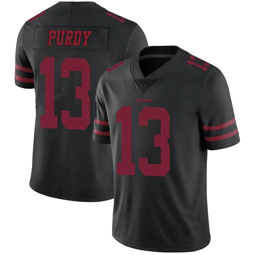 Men's San Francisco 49ers Brock Purdy Nike Alternate Vapor Untouchable Limited Black Jersey Men's San Francisco 49ers Brock Purdy Nike Alternate Vapor Untouchable Limited Black Jersey