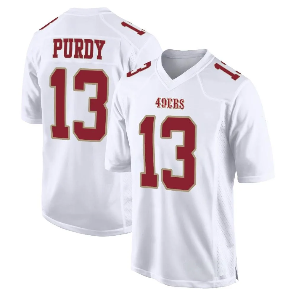 Men's San Francisco 49ers Brock Purdy Nike Fashion Game White Jersey Men's San Francisco 49ers Brock Purdy Nike Fashion Game White Jersey